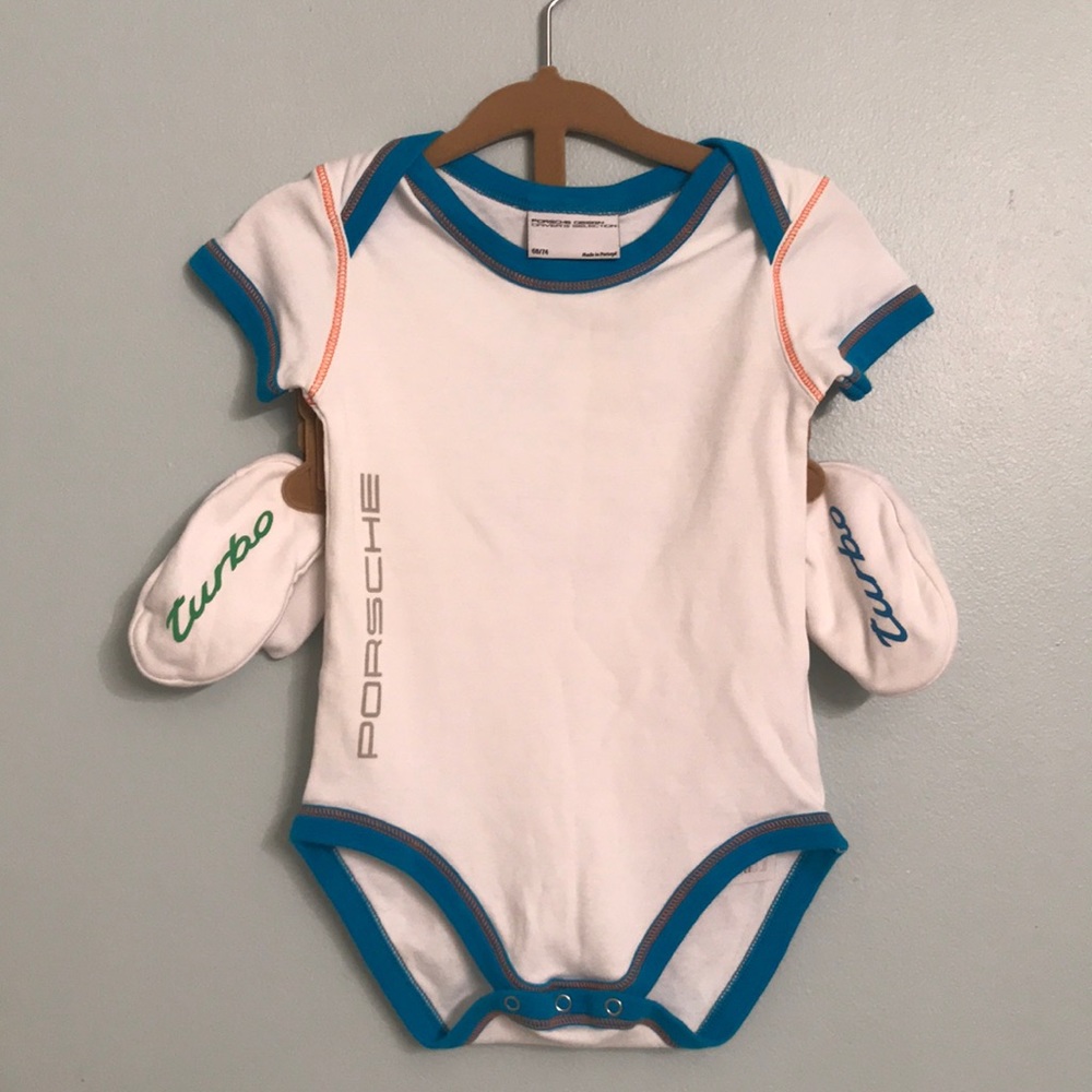 Porsche Design “Copilot” Baby Onesie & Slippers